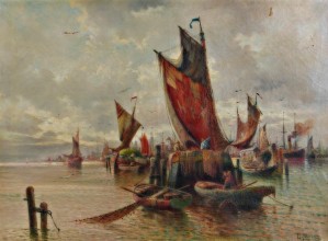 Lot of boats by the sea